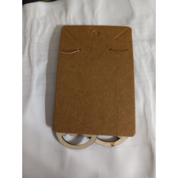 Halloween Dangle Earrings Boo Wooden 3 Inch Drop x 1.25 Inches Wide - Picture 4 of 5